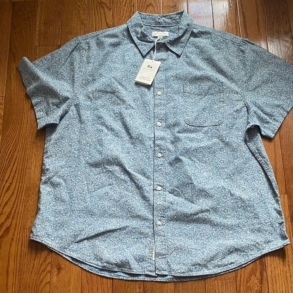 Blue Patterned Casual Shirt